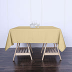 Polyester Square 70"x70" Tablecloth Champagne - Wrinkle-Resistant & Durable Table Cover