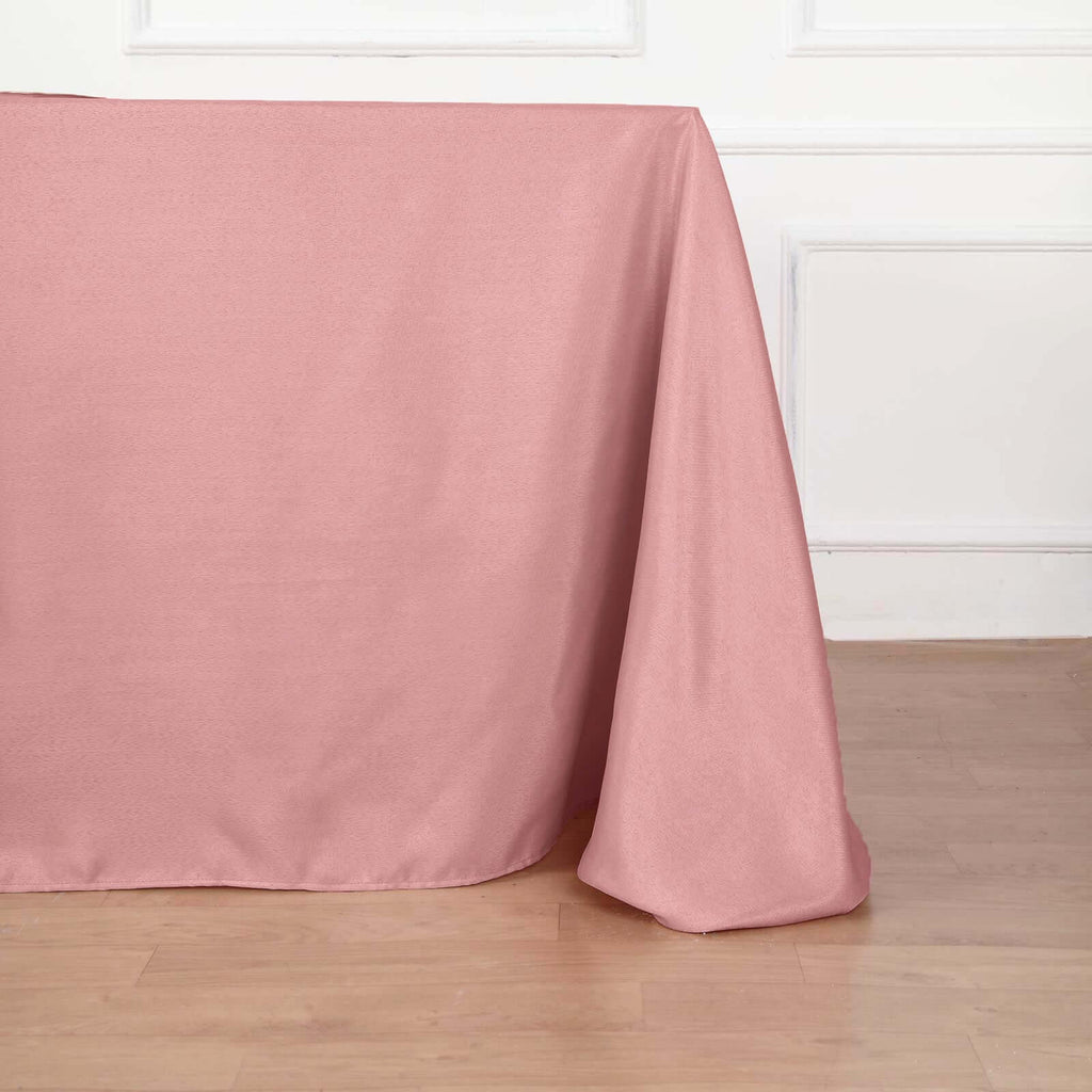 Polyester 90"x132" Rectangle Tablecloth Dusty Rose - Seamless Wrinkle-Resistant Table Cover