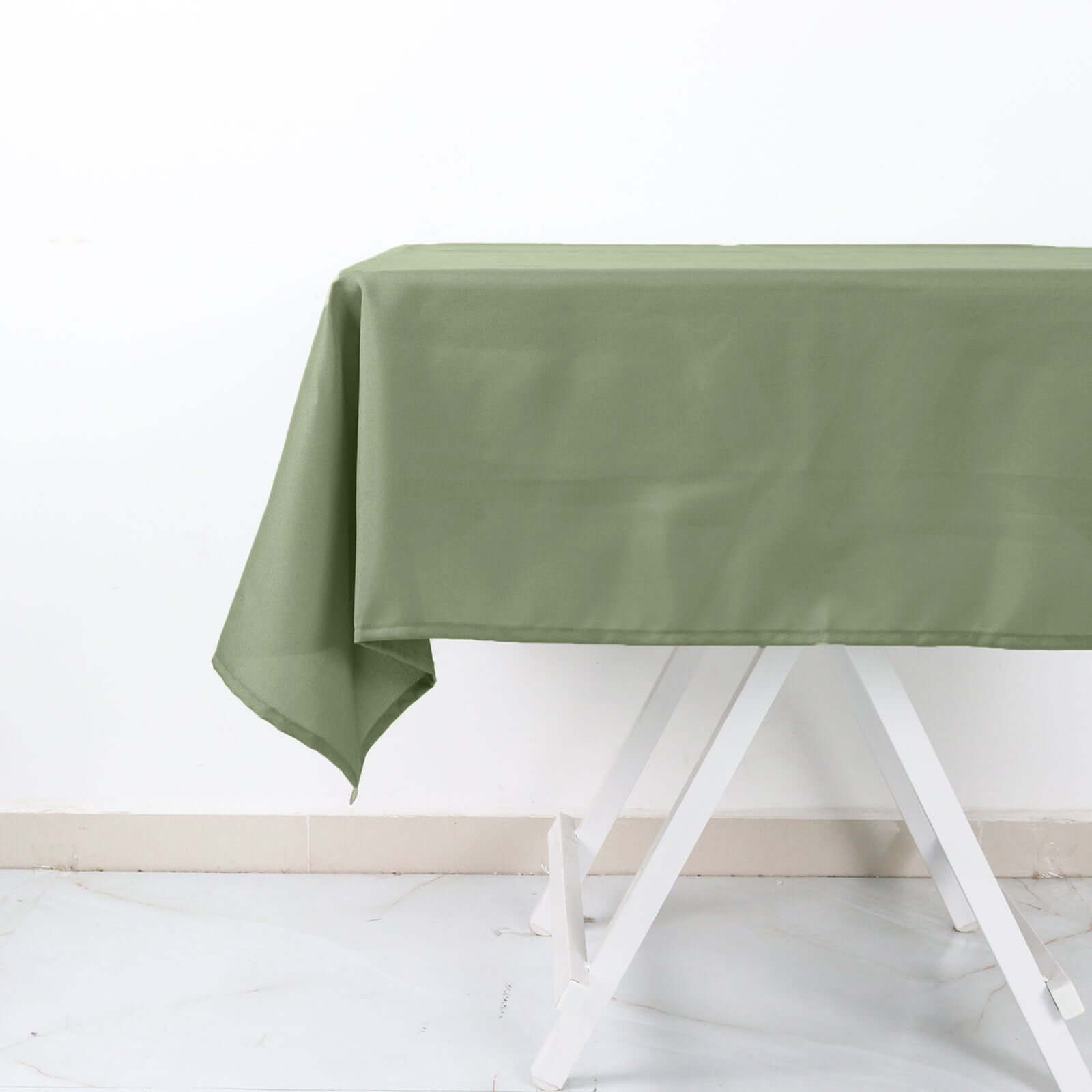 Polyester Square 54"x54" Tablecloth Dusty Sage Green - Wrinkle-Resistant & Durable Table Cover