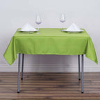 Polyester Square 54"x54" Tablecloth Apple Green - Wrinkle-Resistant & Durable Table Cover