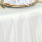 Polyester 90" Round Tablecloth Ivory - Stain & Wrinkle-Resistant Table Cover