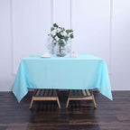 Polyester Square 70"x70" Tablecloth Light Blue - Wrinkle-Resistant & Durable Table Cover
