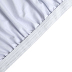 Stretch Spandex 72"x30" Rectangle Table Top Cover Metallic Silver - Easy to Install Fitted Table Topper Cap