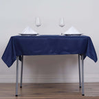 Polyester Square 54"x54" Tablecloth Navy Blue - Wrinkle-Resistant & Durable Table Cover