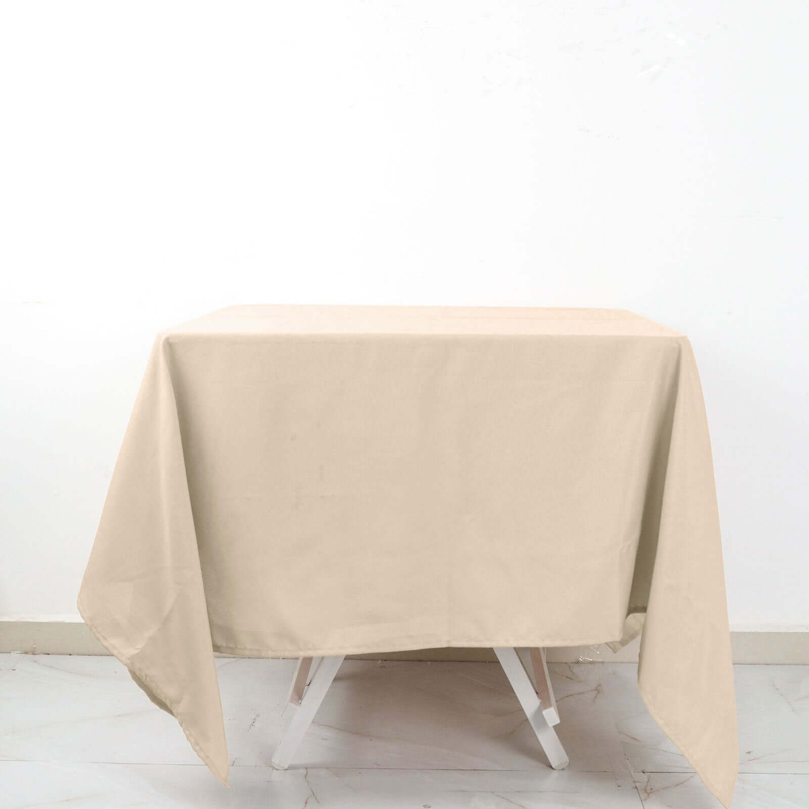 Polyester Square 70"x70" Tablecloth Nude - Wrinkle-Resistant & Durable Table Cover