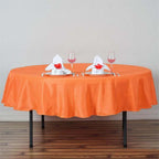 Polyester 90" Round Tablecloth Orange - Stain & Wrinkle-Resistant Table Cover
