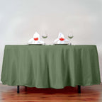 Polyester 108" Round Tablecloth Olive Green - Wrinkle-Resistant Table Cover