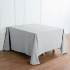 Polyester Square 90"x90" Tablecloth Silver - Wrinkle-Resistant & Durable Table Cover