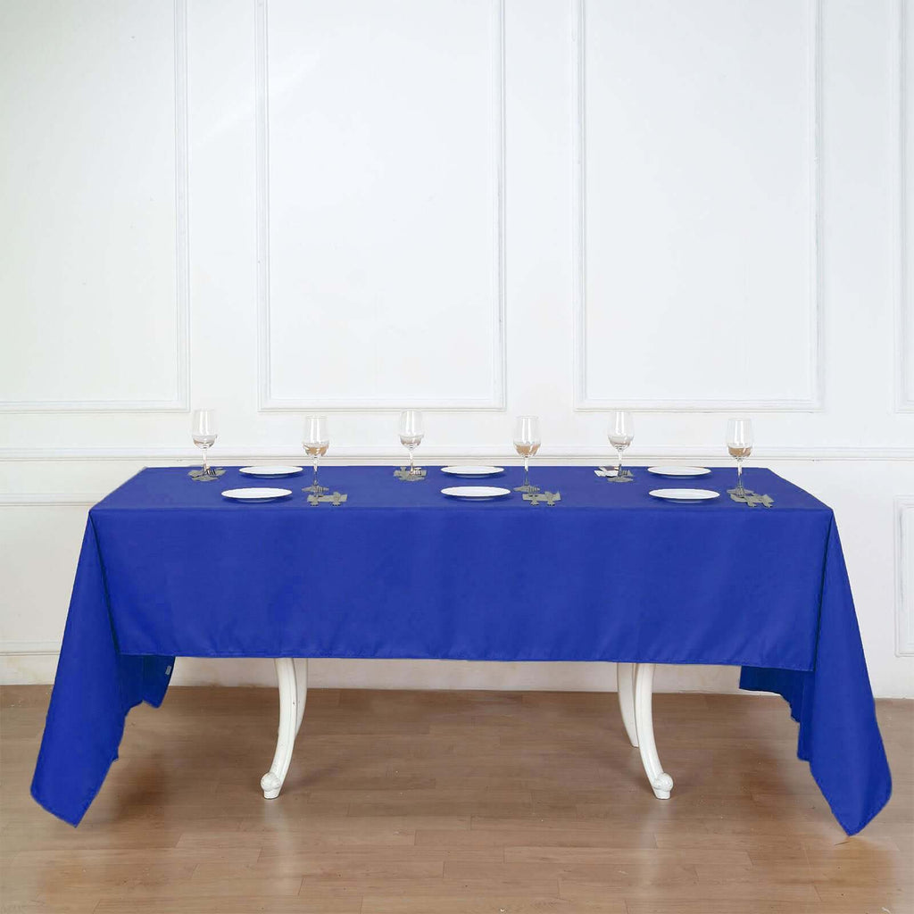 Polyester 60"x126" Rectangle Tablecloth Royal Blue - Wrinkle-Resistant Table Cover