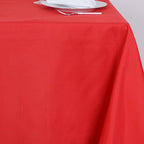 Polyester 90"x90" Table Overlay Square Tablecloth Red - Wrinkle-Resistant & Durable Table Cover
