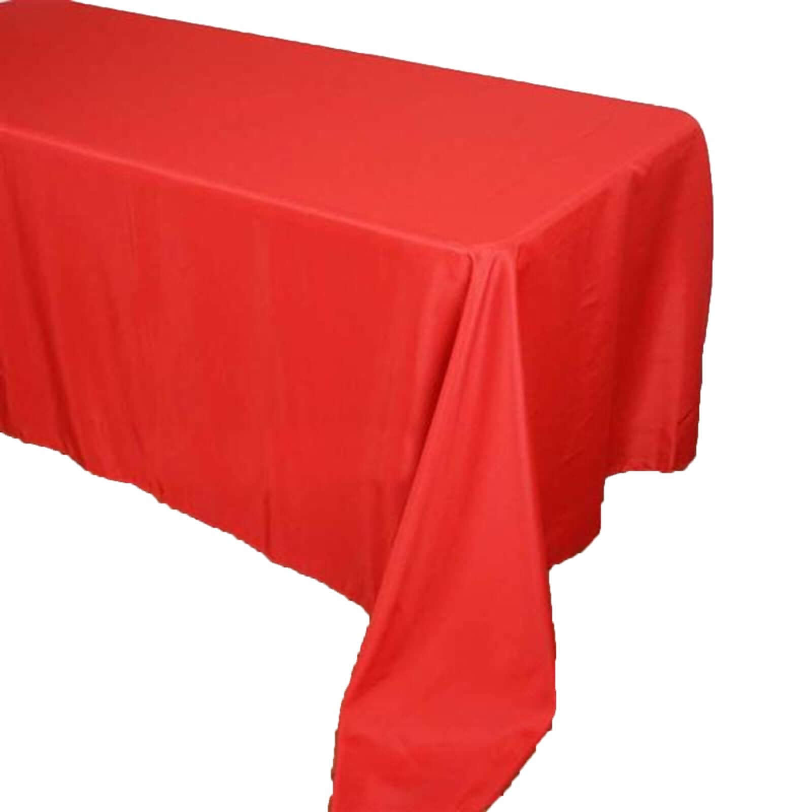Polyester 72"x120" Rectangle Tablecloth Red - Durable and Stylish Table Cover