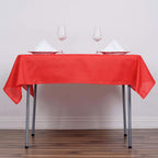 Polyester Square 54"x54" Tablecloth Red - Wrinkle-Resistant & Durable Table Cover