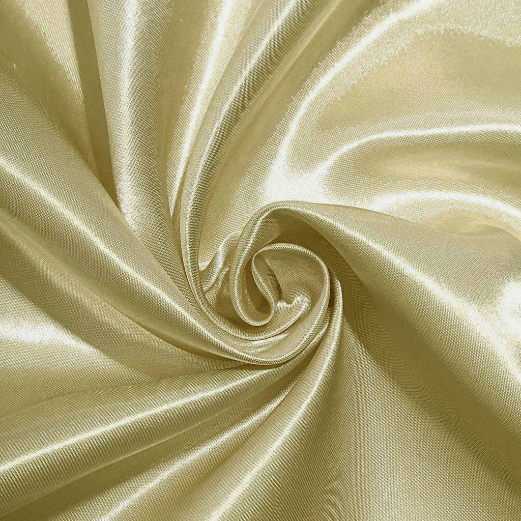 Satin 108" Round Tablecloth Champagne - Smooth and Lustrous Table Cover