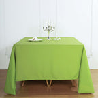 Polyester Square 90"x90" Tablecloth Apple Green - Wrinkle-Resistant & Durable Table Cover