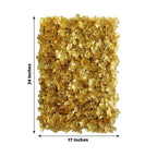 11 Sq ft. Gold UV Protected Hydrangea Flower Wall Mat Backdrop - 4 Artificial Panels