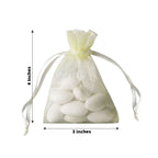 10 Pack 3"x4" Yellow Organza Drawstring Wedding Party Favor Gift Bags- Clearance SALE