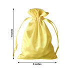 12 Pack 5"x7" Gold Satin Drawstring Wedding Party Favor Gift Bags