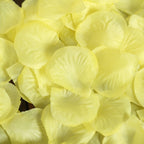 500-Pack Rose Petals Round Design Yellow Silk Confetti - Decorative Scatters for Tables and Floors